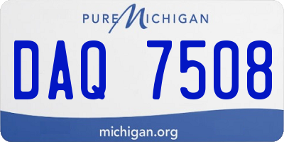 MI license plate DAQ7508