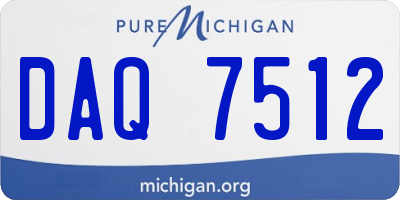 MI license plate DAQ7512