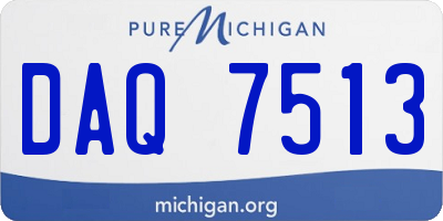 MI license plate DAQ7513