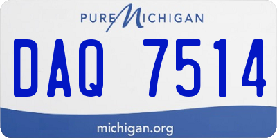 MI license plate DAQ7514