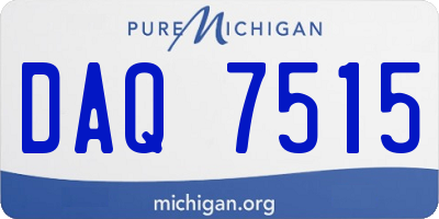 MI license plate DAQ7515