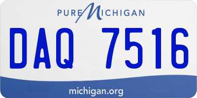 MI license plate DAQ7516