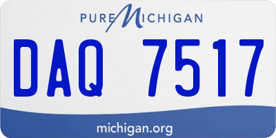 MI license plate DAQ7517