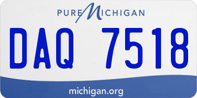 MI license plate DAQ7518