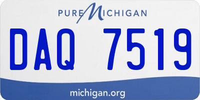 MI license plate DAQ7519