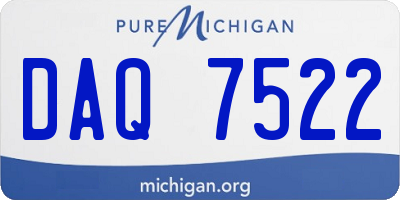 MI license plate DAQ7522