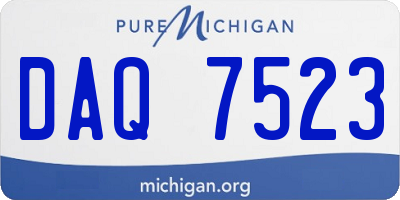 MI license plate DAQ7523
