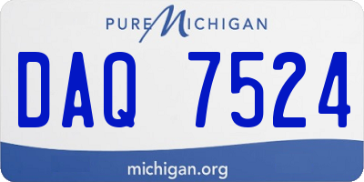 MI license plate DAQ7524