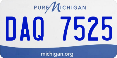 MI license plate DAQ7525