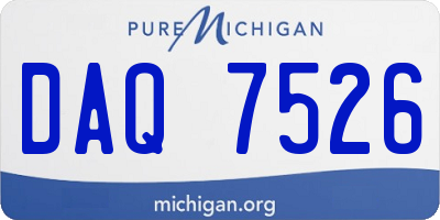 MI license plate DAQ7526