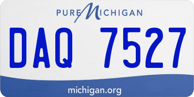 MI license plate DAQ7527