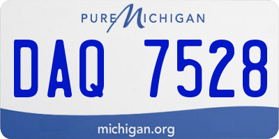 MI license plate DAQ7528