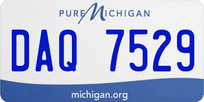 MI license plate DAQ7529