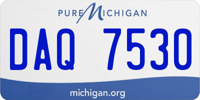 MI license plate DAQ7530