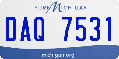 MI license plate DAQ7531
