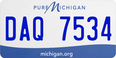 MI license plate DAQ7534