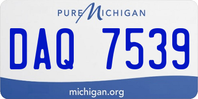 MI license plate DAQ7539