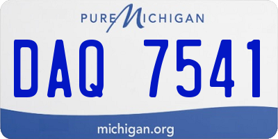 MI license plate DAQ7541