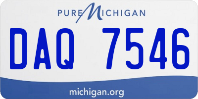MI license plate DAQ7546