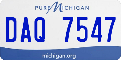 MI license plate DAQ7547