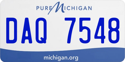 MI license plate DAQ7548