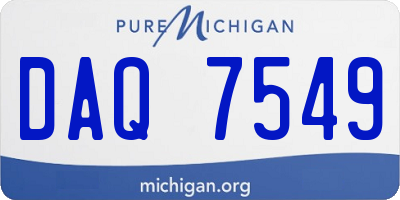MI license plate DAQ7549