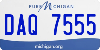 MI license plate DAQ7555