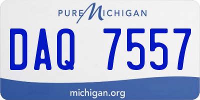 MI license plate DAQ7557