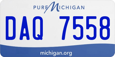 MI license plate DAQ7558