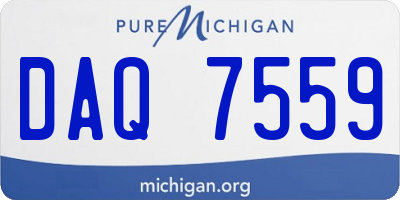 MI license plate DAQ7559