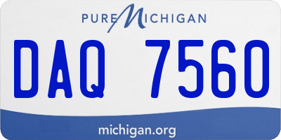MI license plate DAQ7560