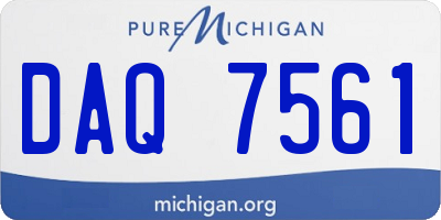MI license plate DAQ7561