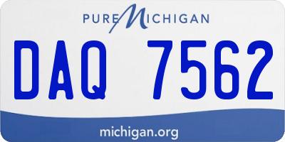 MI license plate DAQ7562