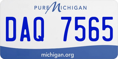 MI license plate DAQ7565