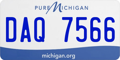 MI license plate DAQ7566