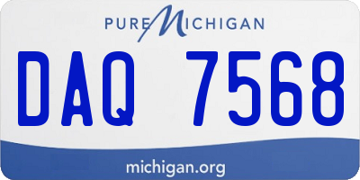 MI license plate DAQ7568