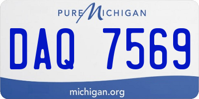 MI license plate DAQ7569