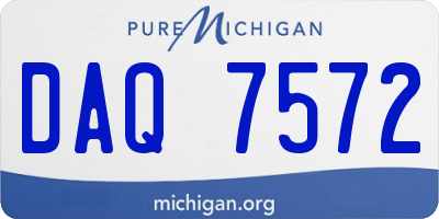 MI license plate DAQ7572