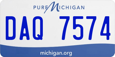 MI license plate DAQ7574
