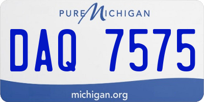 MI license plate DAQ7575
