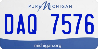 MI license plate DAQ7576