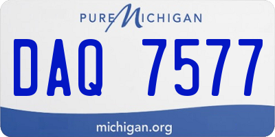 MI license plate DAQ7577