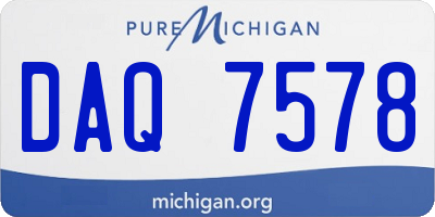MI license plate DAQ7578
