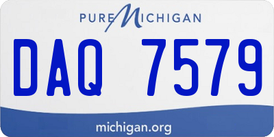 MI license plate DAQ7579