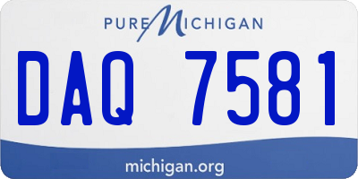 MI license plate DAQ7581