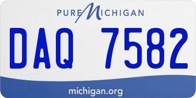 MI license plate DAQ7582