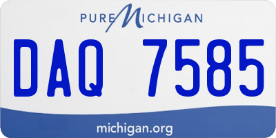 MI license plate DAQ7585