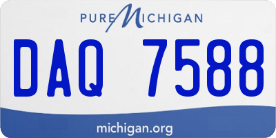 MI license plate DAQ7588