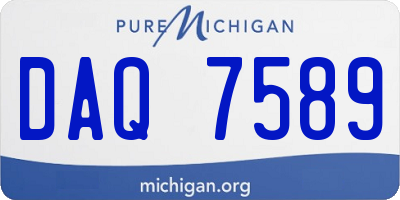 MI license plate DAQ7589