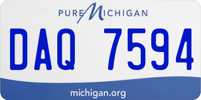 MI license plate DAQ7594